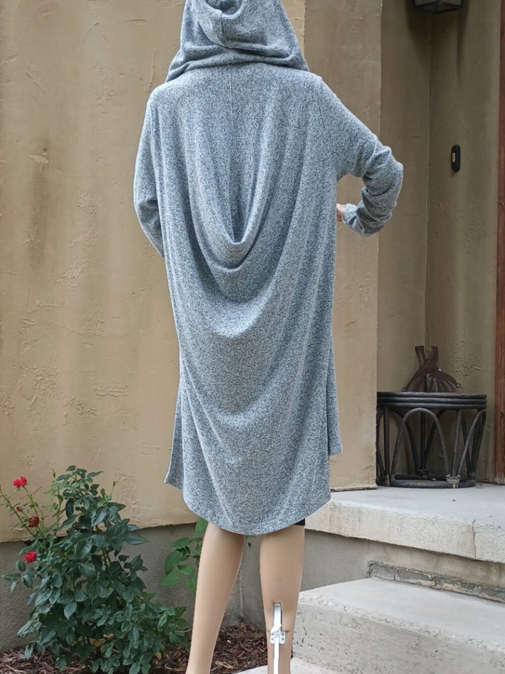 Open Front Hooded Cardigan/Wrap by Athleta (Harmony Wrap), XS, heathered gray